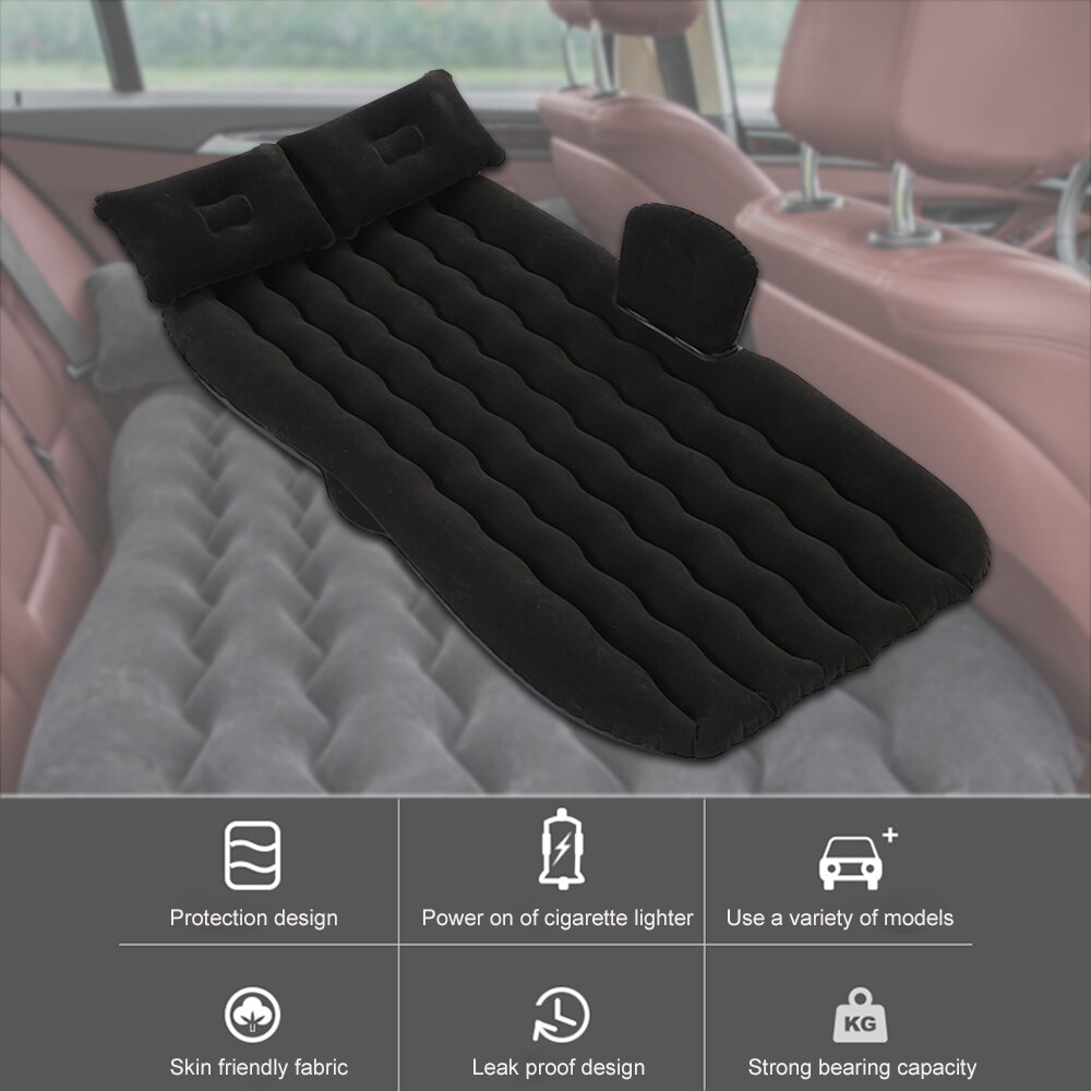 Bølge rund mole luft seng bil rejse oppustelig madras rejse sove camping pude bagsædepuder med to luftpuder