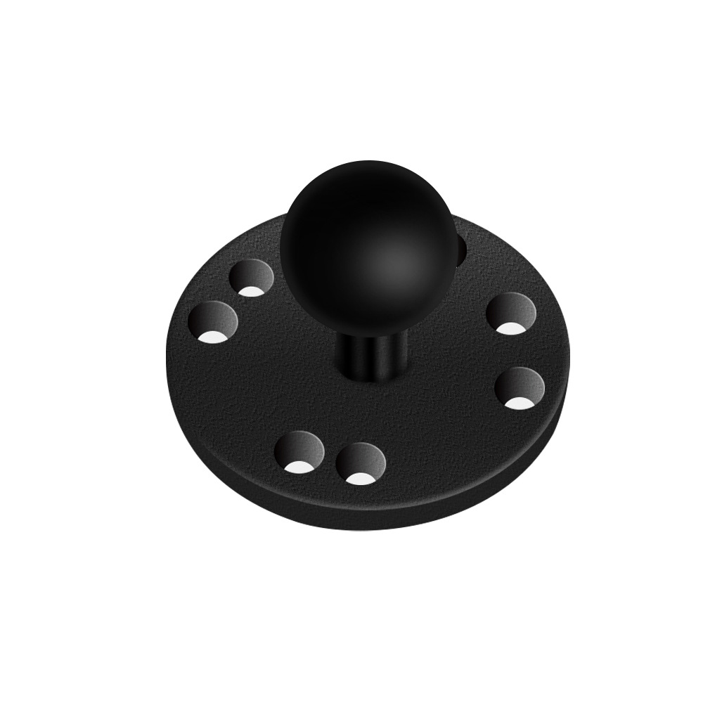 Bola de 1 pulgadas para reposacabezas de coche, soporte para GPS con cabeza de bola, Base de 10mm para motocicleta GoPro Yi Insta360, accesorios para teléfono con cámara: Gris oscuro