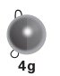 FANTU High Purity 97% Wolfram Cheburashka Fishing Sinkers 5pcs Tungsten Weight Cheburashka Plain Color: 4g