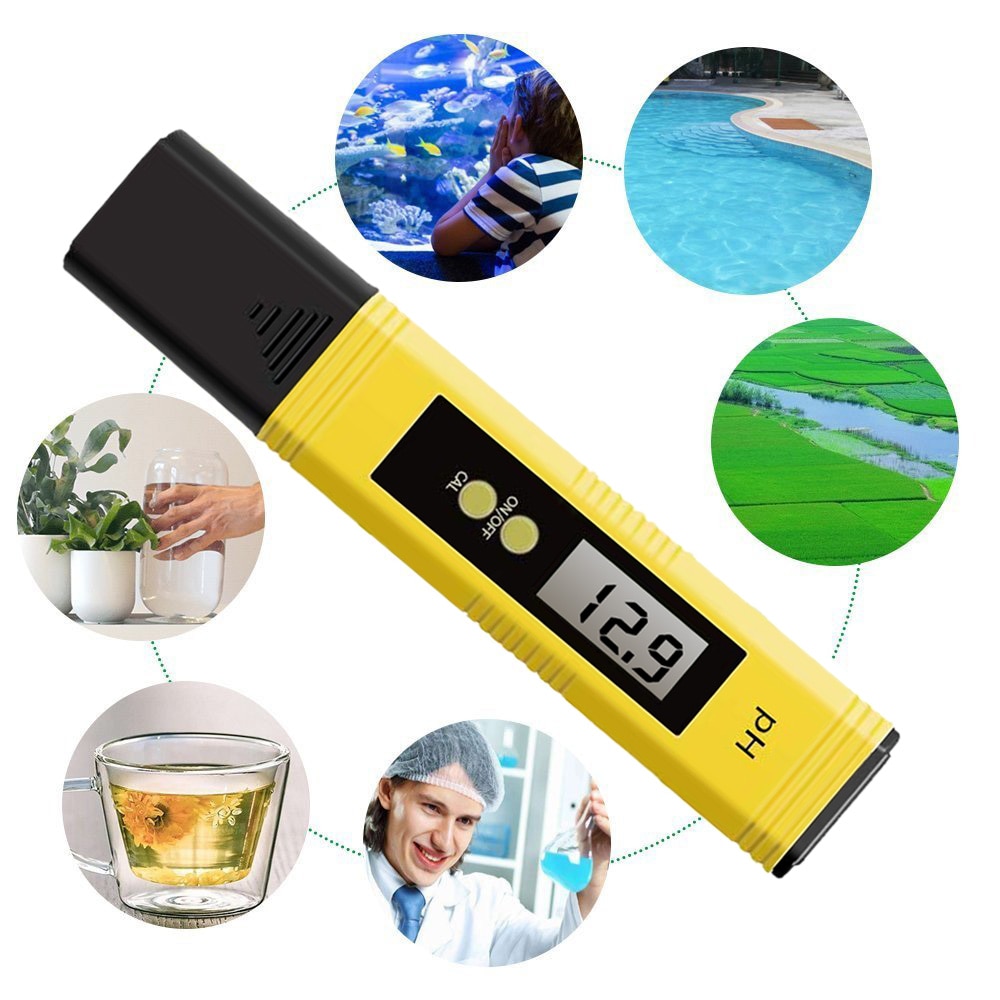 Digital LCD PH Meter Pen of Tester Water Purity Test Tool Accuracy 0.1 Aquarium Pool Water Wine Automatic Calibration
