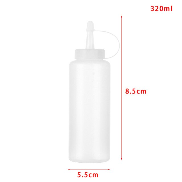 Chocolate Squeeze Bottle With Cap Plastic Cake Decorating Tool Bread Baking Condiment Dispenser Bottle 200ml/320ml/450ml/750ml: 320ml