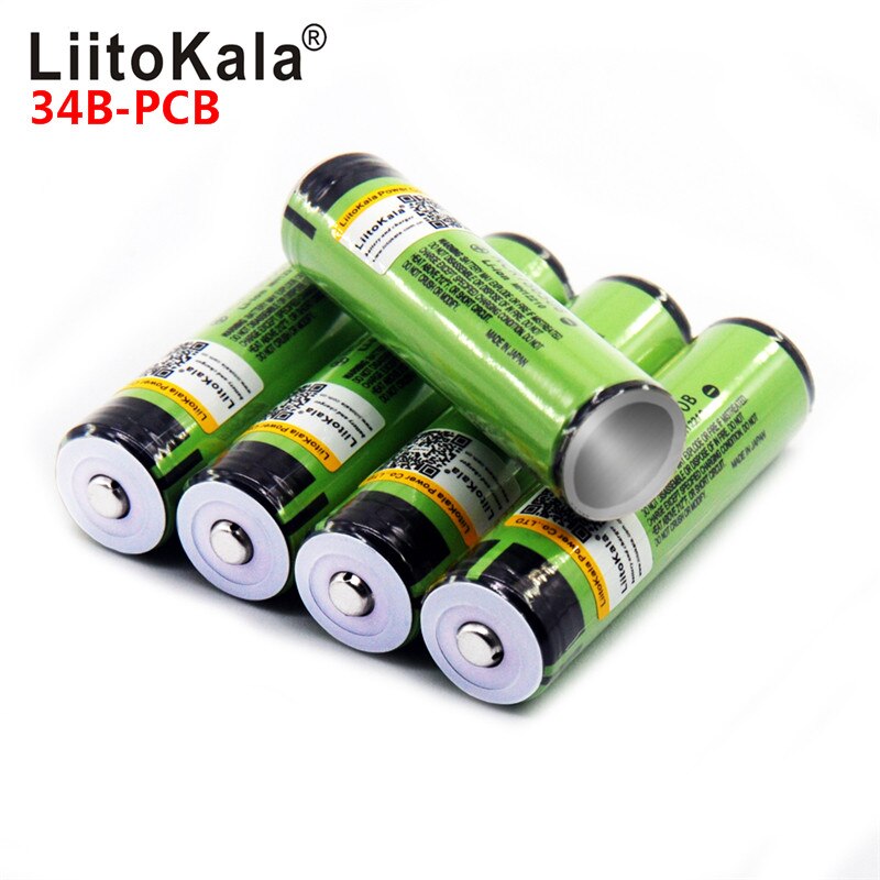 Original LiitoKala Protected 100% Original NCR18650B 18650 Rechargeable battery 3400 mAh with 3.7V For Flashlight batteries