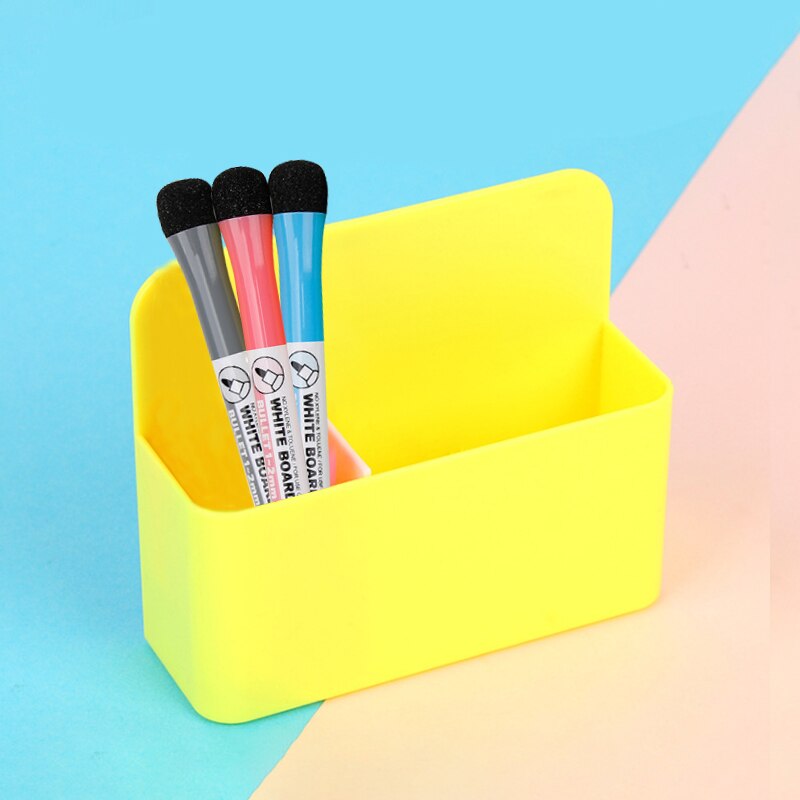 Magnetic Plastic Storage Organizer Boxes Grid Rubber Fridge Magnets Bins Pens Pencil Save Space Kitchen Home Office Storage Box