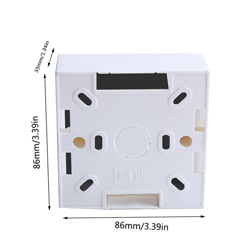 86*86*34mm Switch Box PVC Flame Retardant Single Wall Socket Cassette Panel Base Junction Box Socket Back Box
