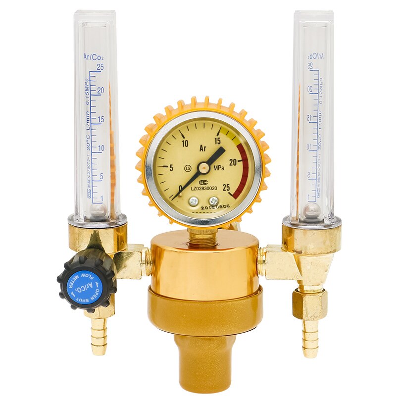 One Output and Input Argon Regulator Flowmeter Mig Tig Flow Meter Flow Meter Control Valve Regulator Welding Double Fence: Default Title