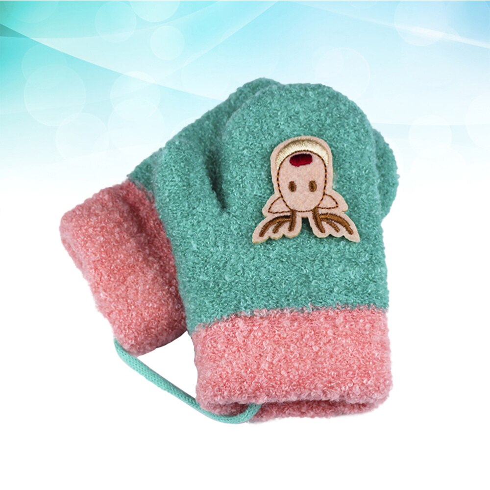 Manopla con estampado de ciervo Unisex para niños, protector de manos cálido de invierno, cobertura completa, interior y exterior, 1 par