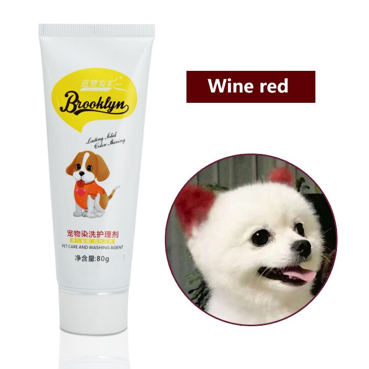 Agent de teinture pour animaux de compagnie chien chat animaux coloration des cheveux colorants teinture Pigment Agent chat de compagnie chien fournitures accessoires de teinture des cheveux: 04
