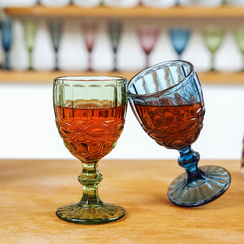 Verre à vin rouge verre gobelet couleur épaisse sans plomb Champagne verre européen rétro verre à vin