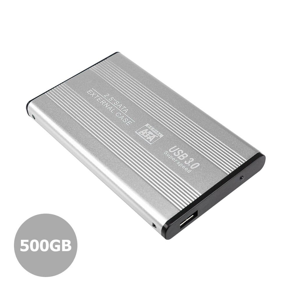 2.5 &quot;Draagbare Externe Harde Schijf Usb 3.0 2.0 1Tb 2B 500Gb Hdd Externo Hard Disk Voor Windows 10 7 Mac Os X 10.9 Harde Schijf: Silver 500GB