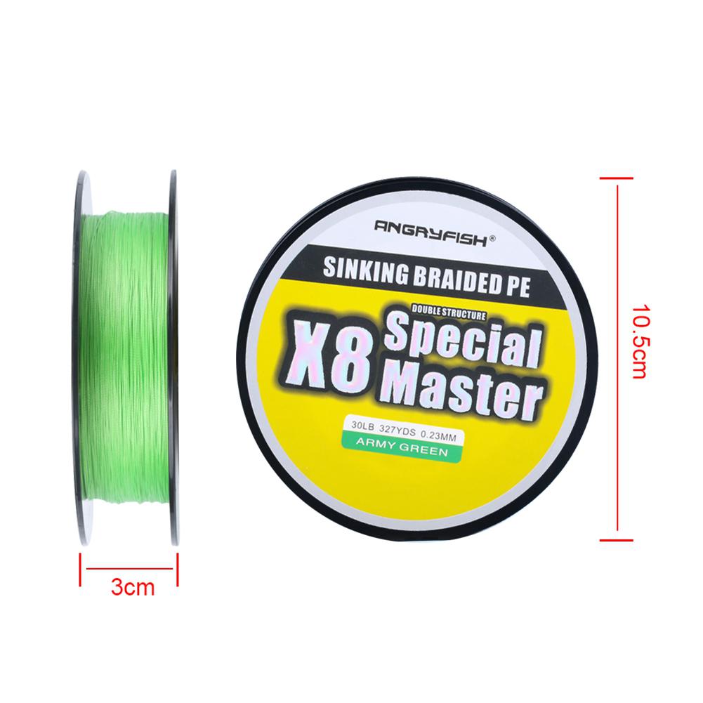 X8 300M Master Series 8 + 1 Fast Sinking Gevlochten Lijn Dubbele Structre Slip Gevlochten Pe 20-80LB