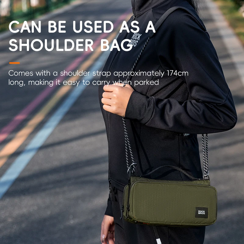 ROCKBROS Bike Bovenbuistas 2L Capaciteit Krasbestendig Road Mountainbike Frametas Fietsen Gereedschapstas Stabiele elastische band