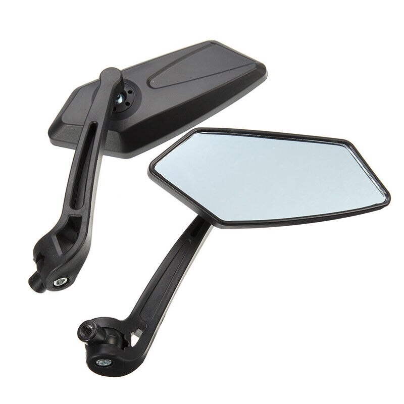 2 uds espejo retrovisor espejo Reflector para motocicleta ATV Quad Scooter negro espejos retrovisores tornillos