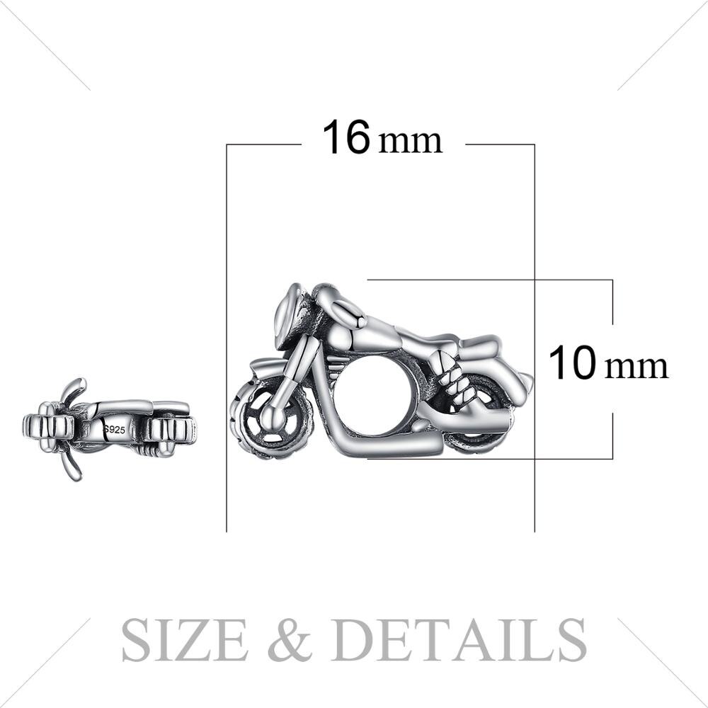 Jewelrypalace motorcykel 925 sterling sølv perle charms sølv 925 original til armbånd sølv 925 original til smykkefremstilling