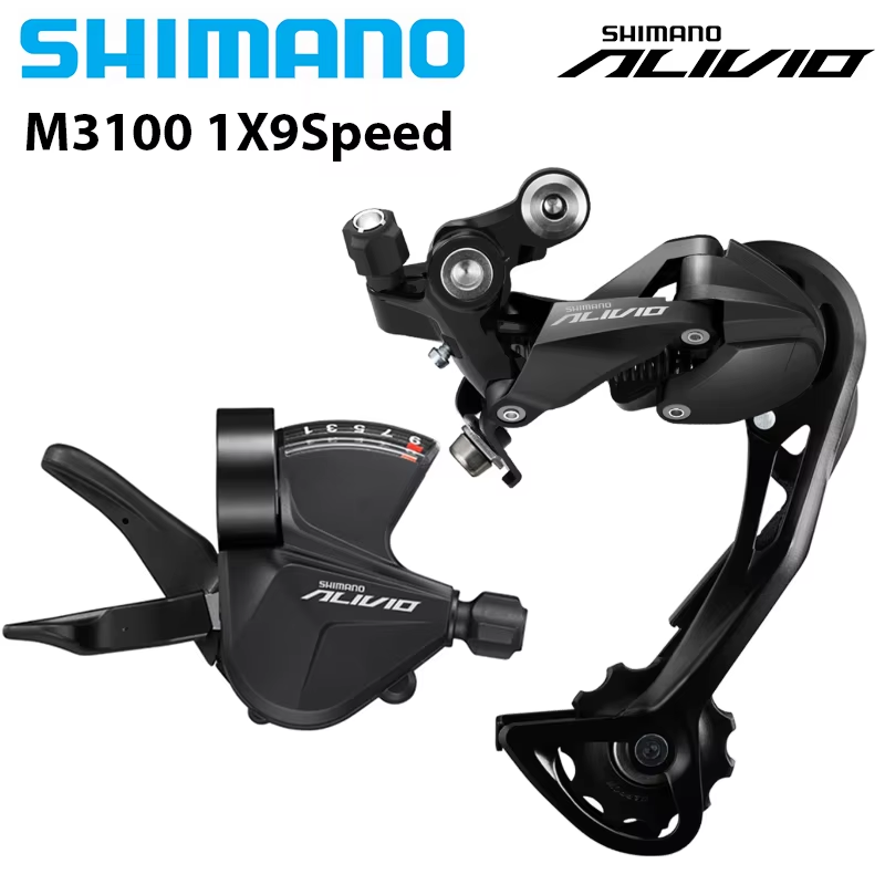 SHIMANO Alivio M3100 M4000 9 velocidades SL M3100 palanca de cambios RD M3100 SGS desviador trasero 9 velocidades 9S modelo de pasador m4000 9v: Azul