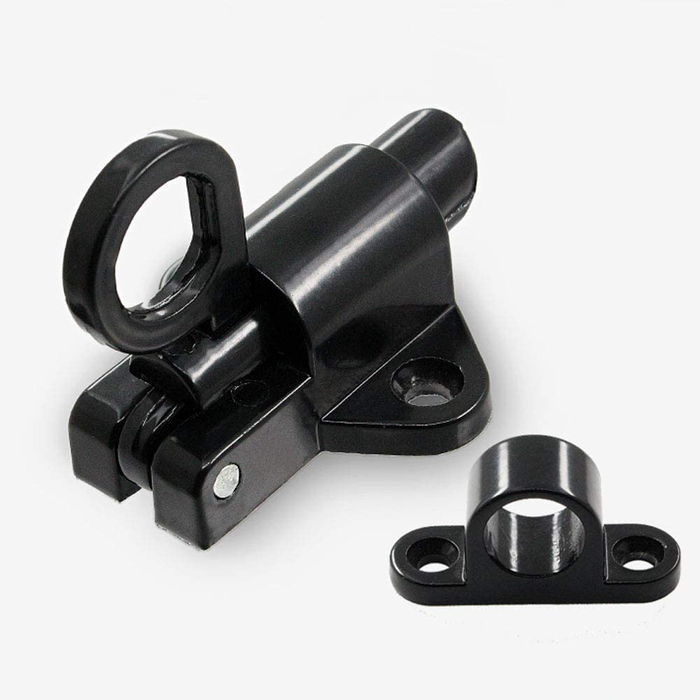 Black Aluminum Alloy Security Automatic Window Gate Lock Spring Load Bolt Latch Home Security Latch