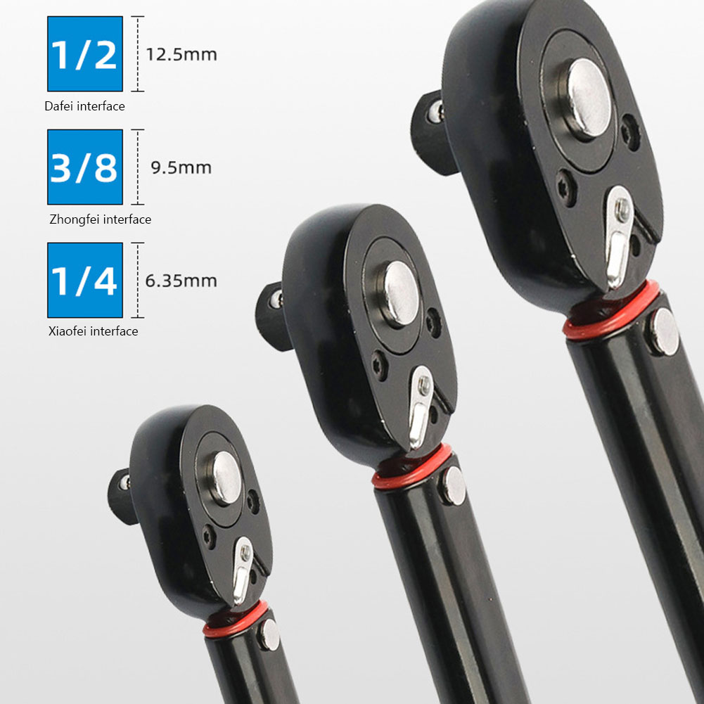 1/4 3/8 1/2 Torque Wrench Drive Tool 5-210 Nm Square Positive Negative Two-way Adjustment Spanner Auto Repair Tool Hand Tools