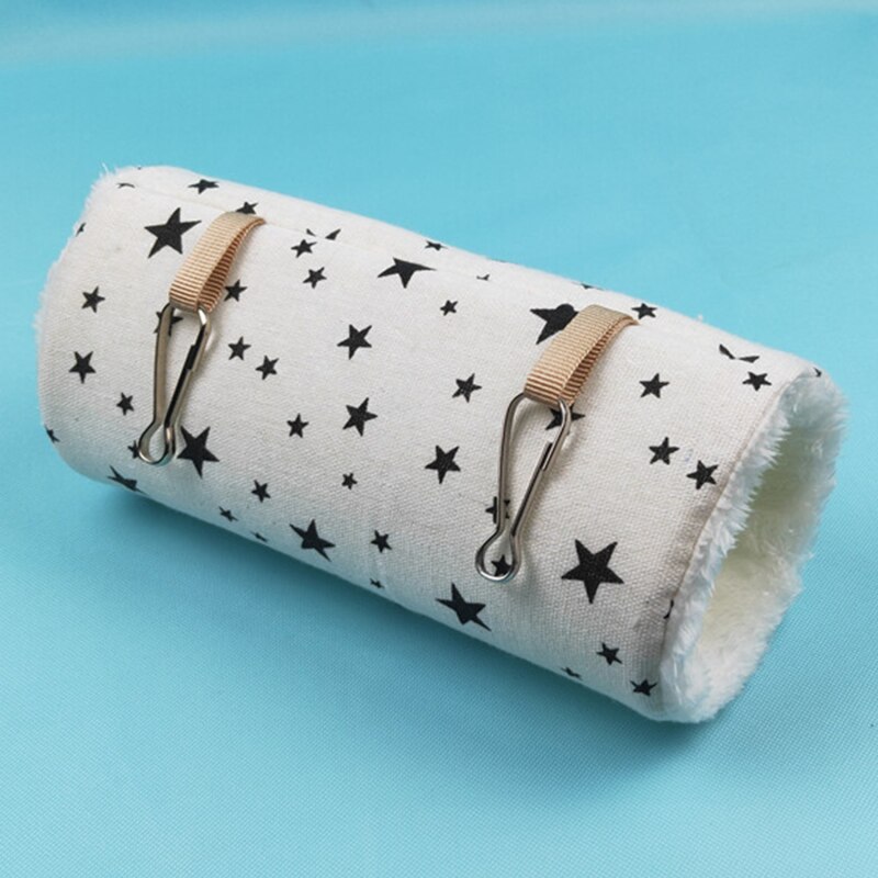 tunnel per criceti casa per criceti gabbie per criceti invernali accessori per cavie nido per piccoli animali animali domestici letto sospeso amaca nuovo: bianca stella M