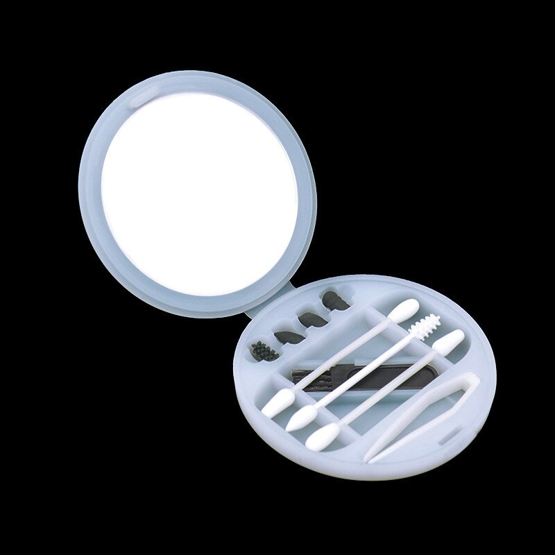 Silicone q-tip écouvillons ensemble coton-tige réutilisable nettoyage des oreilles Silicone lavable maquillage écouvillons bâtons doux Flexible maquillage outils Kit: White