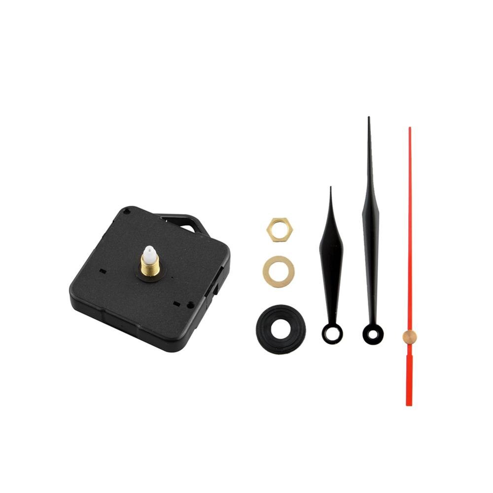 Stille Klok Quartz Uurwerk Mechanisme Zwart En Rood Handen Diy Vervanging Deel Repair Kit Tool Set
