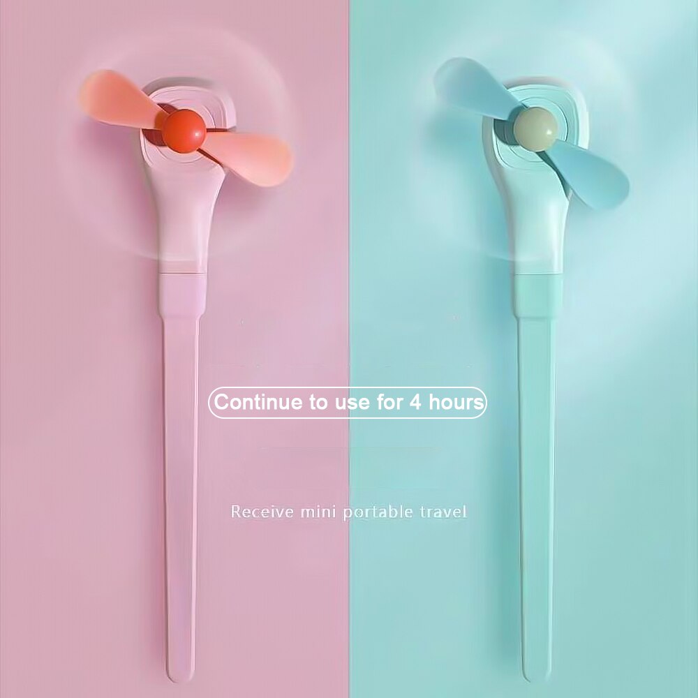 2 colors USB Mini Fold Fans Electric Portable Hold Small Fans Small Household Electrical Appliances Fan Desktop Electric Fan