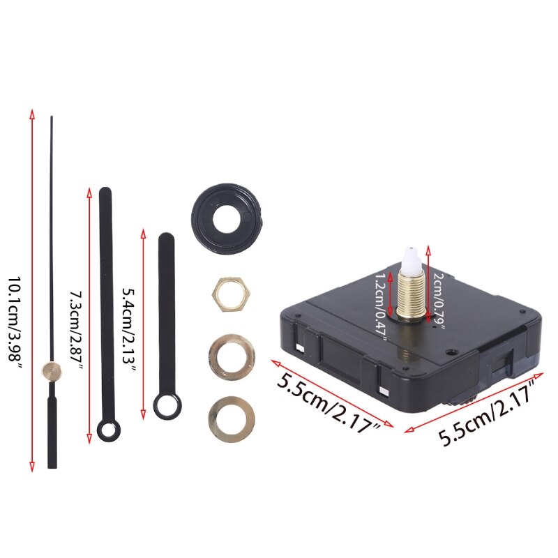 Quartz Wall Clock Motor Movement Mechanisms Silent Battery Powered DIY Repair Parts Replacement with Hands Kit