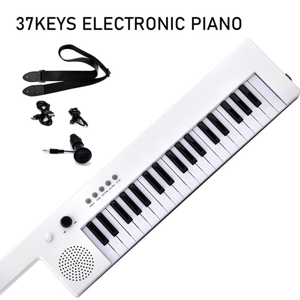 37 klawiatura z klawiszami fortepianowe przenośne elektroniczne organki dla dzieci z paskiem stereofoniczny instrument muzyczny akumulator robić profesjonalnego uczenia się
