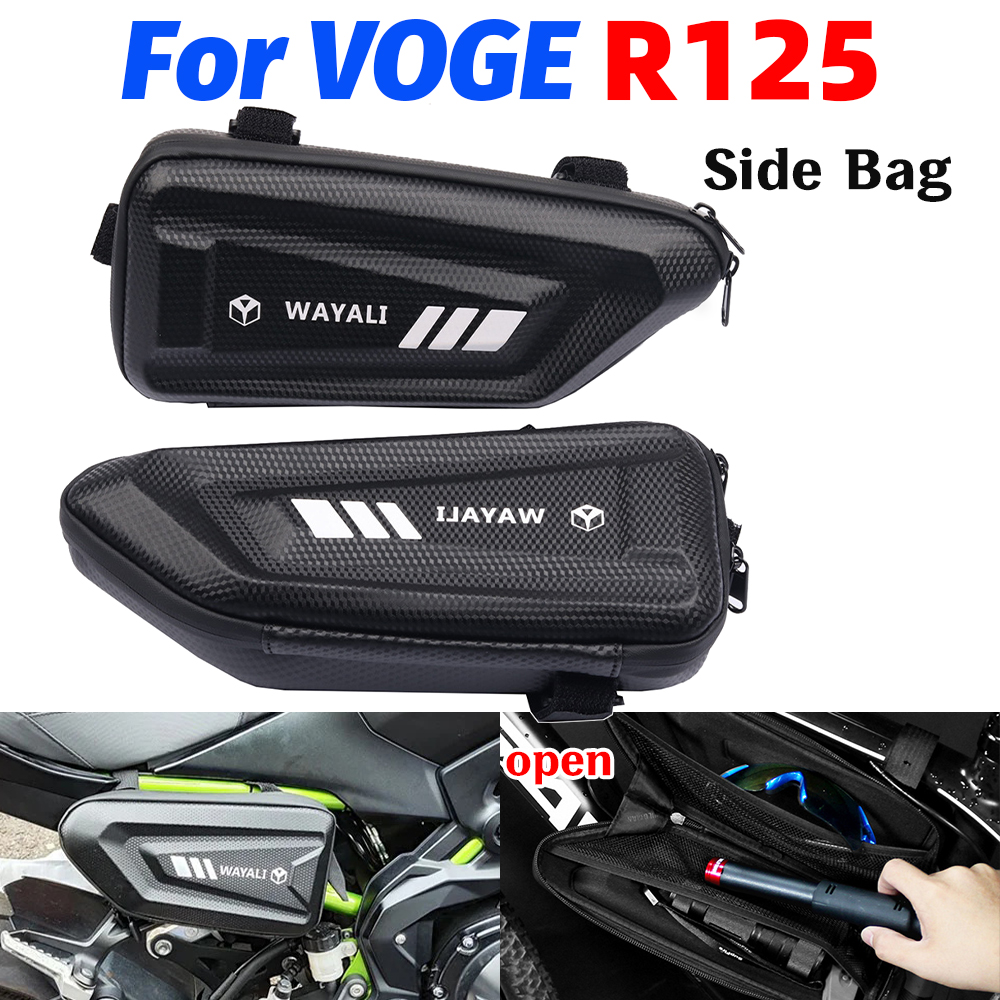 Para VOGE R125 125R R 125 R Brivido R125 125R accesorios de motocicleta bolsa lateral bolsas de herramientas marco parachoques varilla bolsa de almacenamiento impermeable