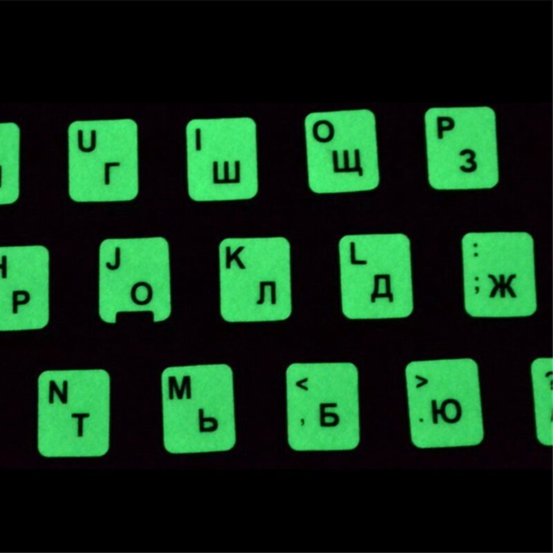 SIANCS 1PCS Russian keyboard keycap Luminous Stickers Transparent cover for Computer Mechanical keyboard notebook Desktop Laptop