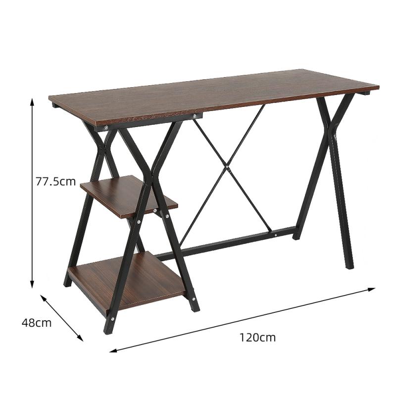 120*48*77.5cm 3 Layer Laptop Desk Durable Computer Desk Study Writing Table Notebook Laptop Office Desktop HWC
