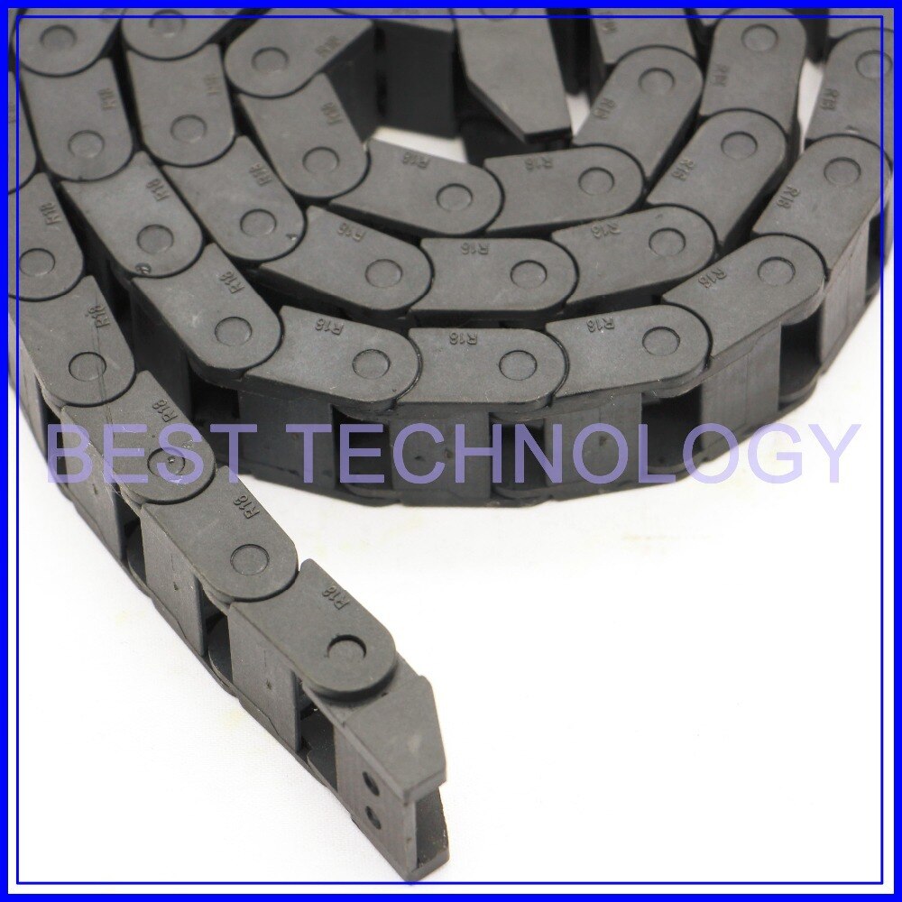 10X20Mm L1000mm Plastic Kabel Slepen Keten Wire Carrier Met End Connectors Plastic Sleepkabel Cnc Mill Router Machine non Opening