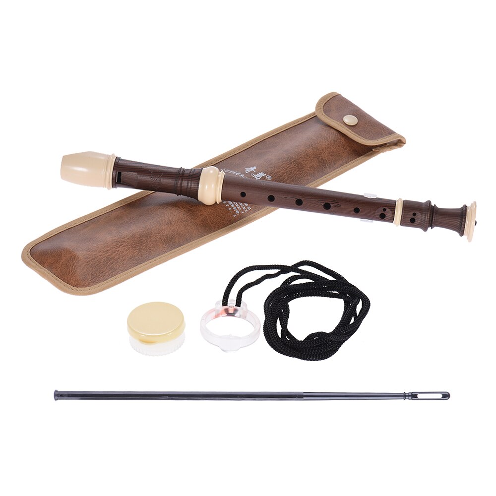 QM8A-5G Detachable Soprano Recorder German Style 8 Hole Key of C Wind Musical Instrument