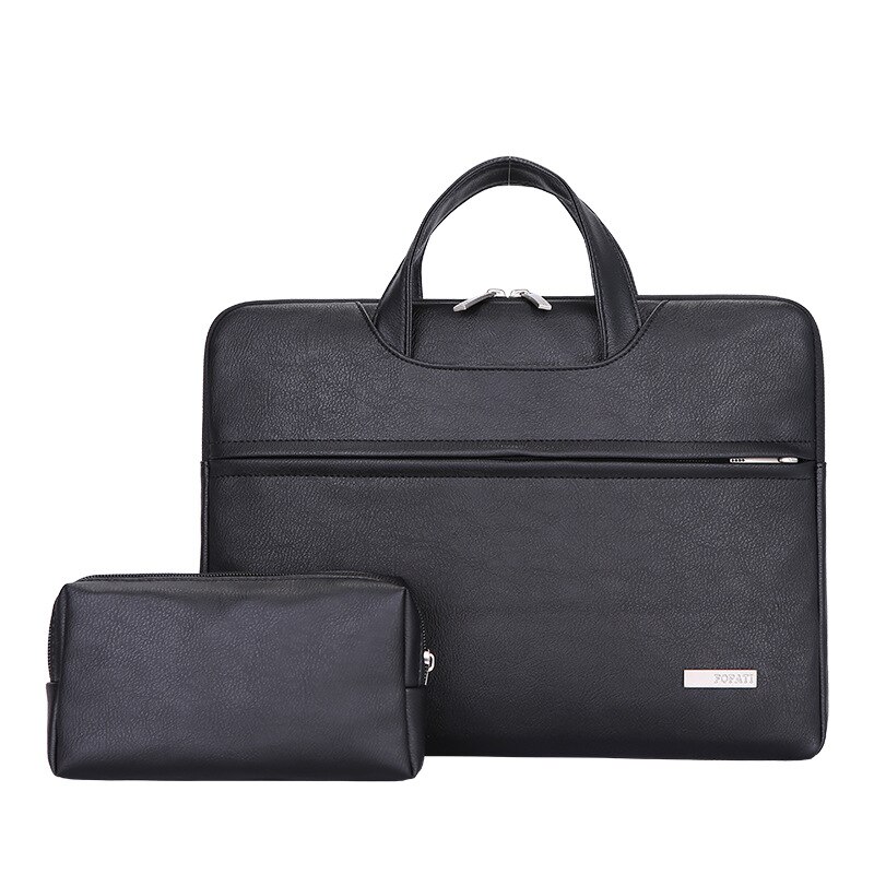 Kissyenia PU Leather Waterproof Laptop Briefcase Men Women 14inch Computer Bag Flight Shoulder Bag Business Travel Laptop KS1343