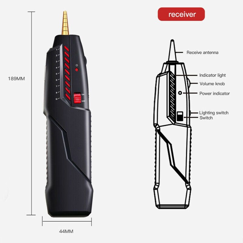 Multifunctional Wire Tracker RJ45 STP Network Lan Optical TesterLine Finder with NCV Probe for Wire Tracker