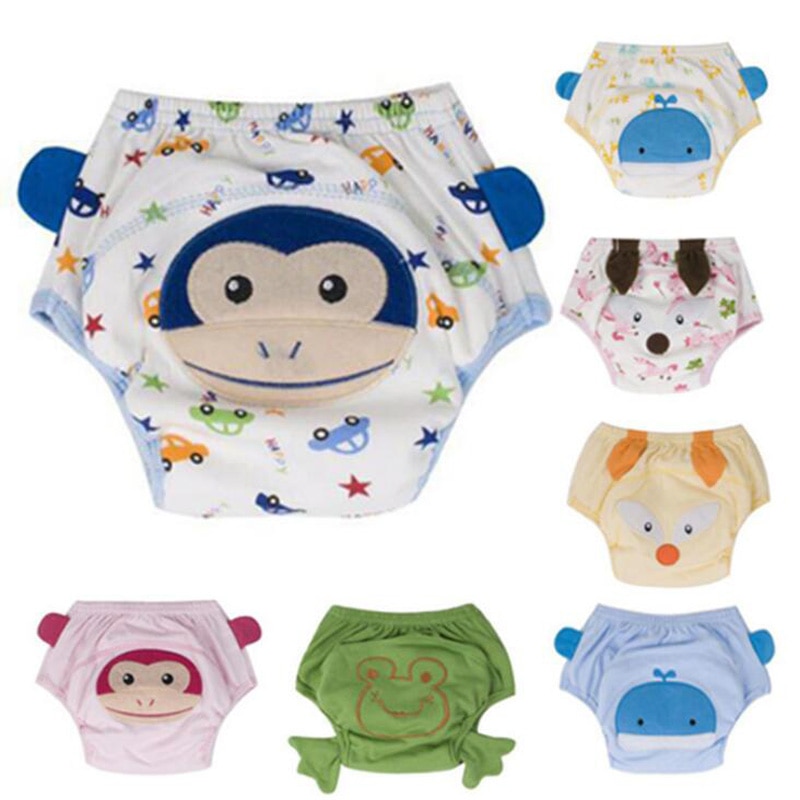 4Layers Cotton Baby Nappies Diapers Reusable Training Pants Panties Breathable Children Cloth Diaper Waterproof Washable