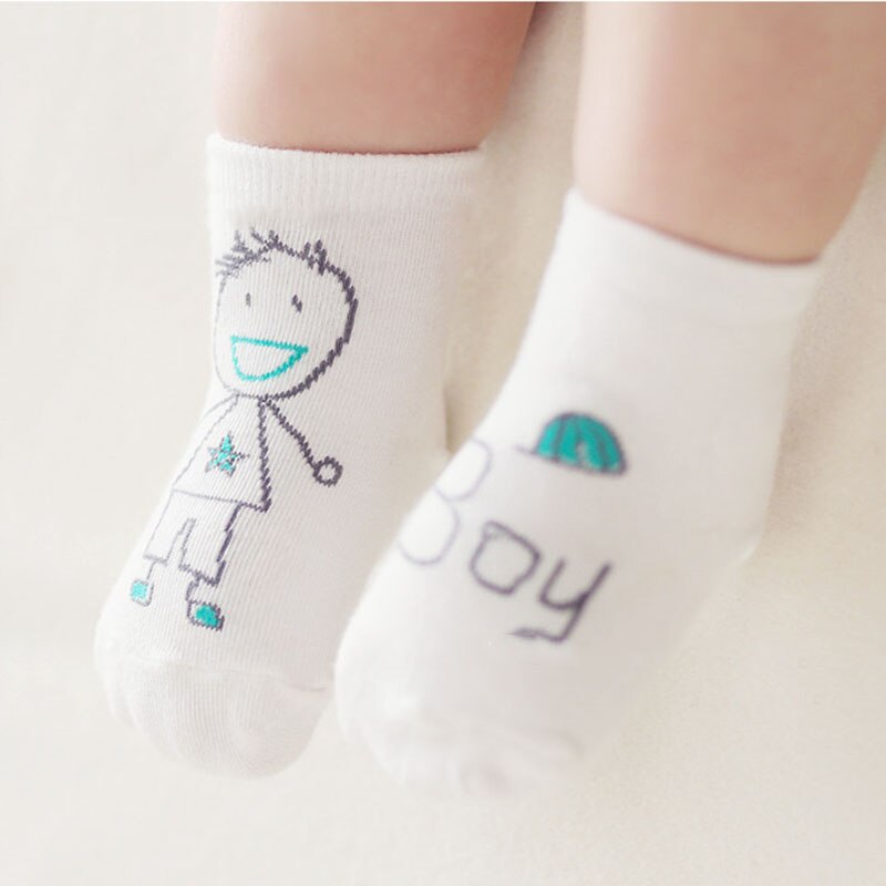 Leuke Lente Herfst Baby Sokken Pasgeboren Katoenen Baby Jongens Meisjes Leuke Peuter Asymmetrie Anti-Slip Sokken Voor Baby &#39;S Winter
