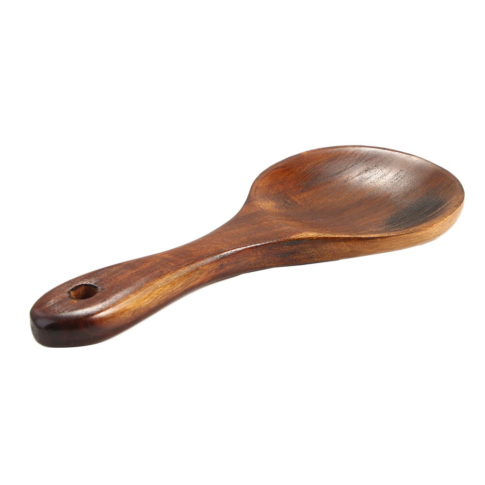 Wooden Kitchen Spoon Teak Wood Rice Spoon Rice Paddle Wood Tablespoon Big Potato Serving Spoon Wooden Kitchen Utensils Tableware