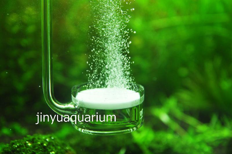 VIV ADA style glass CO2 diffuser atomizer plat bottom mini nano with suction cup aquarium water plant grow promote