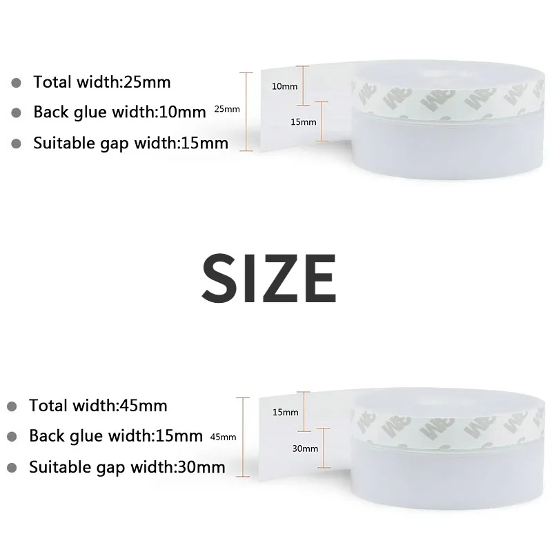 1M/5M Deur Bodem Afdichting Strip Weer Raam Rubberen Afdichting Tochtstrip Winddicht Stof Zelfklevende Deur voorruit Afdichtingstape