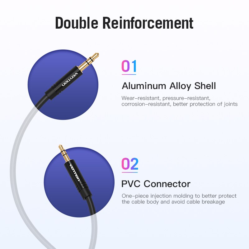 Vention aux kabel 2.5mm til 3.5mm lydkabel jack 3.5 til 2.5 hann aux kabel til bil smarttelefon høyttaler hodetelefon mobil telefon