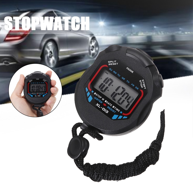 Digitale Sport Cronometro Contatore Formazione Portatile Timer Cronografo Allarme Funzione Carillon Orario Resistente All'acqua