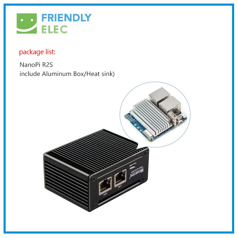 NanoPi R2S OpenWrt system RK3328 mini router dual gigabit port 1GB große speicher: Rollen Sie 5 zusammen