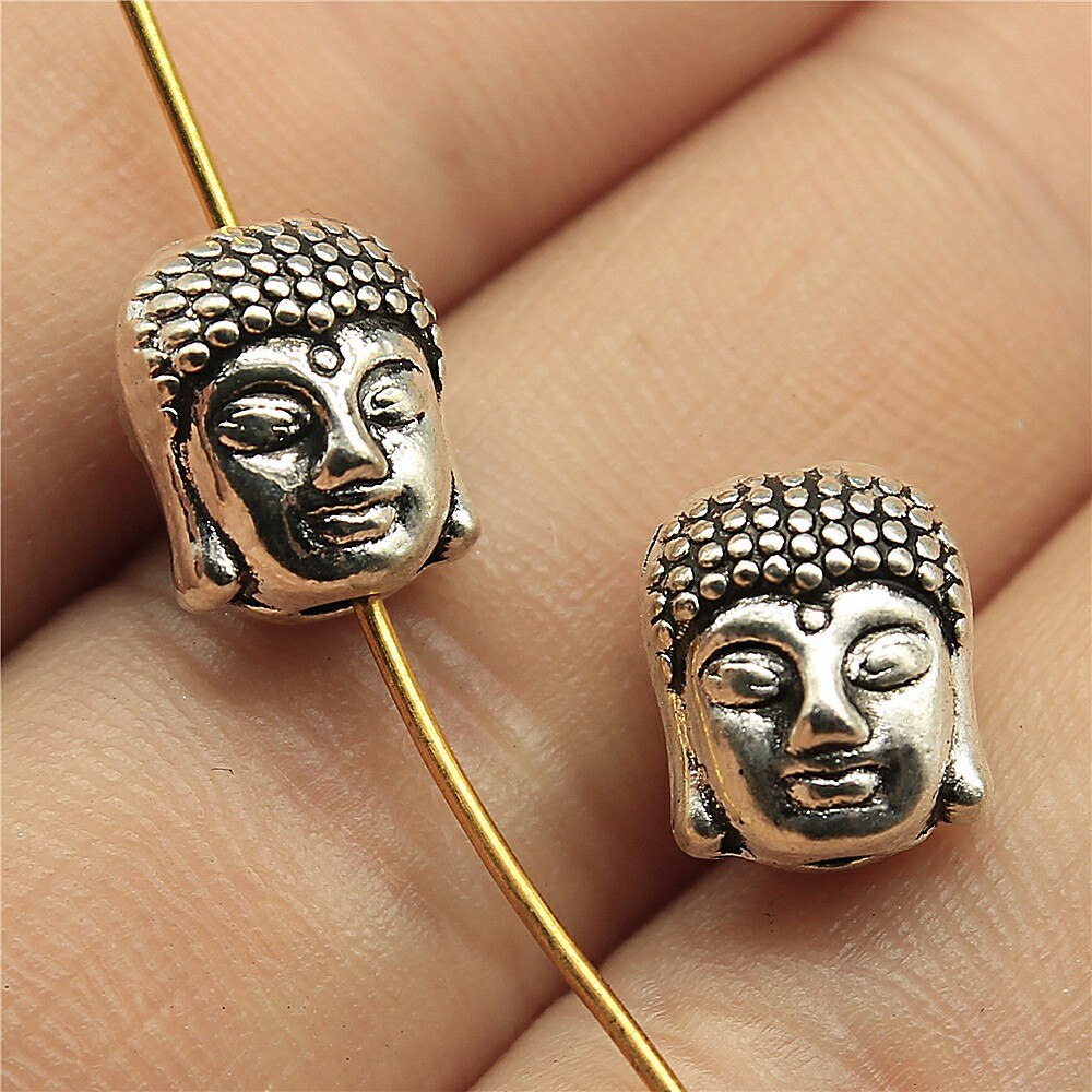 10 stücke Buddha Charme Antike Silber Farbe Buddha Statue Anhänger Reize Buddhismus Buddha Charme Für Schmuck Machen: B11547-11x9x7mm