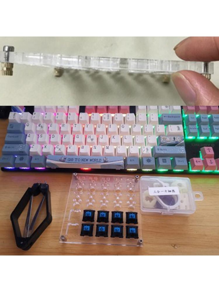 2 in 1 Board for Lubricate Switch Mechanical Keyboard Switch Tester Base DIY Tool Lube Modding Station Platform Key Caps