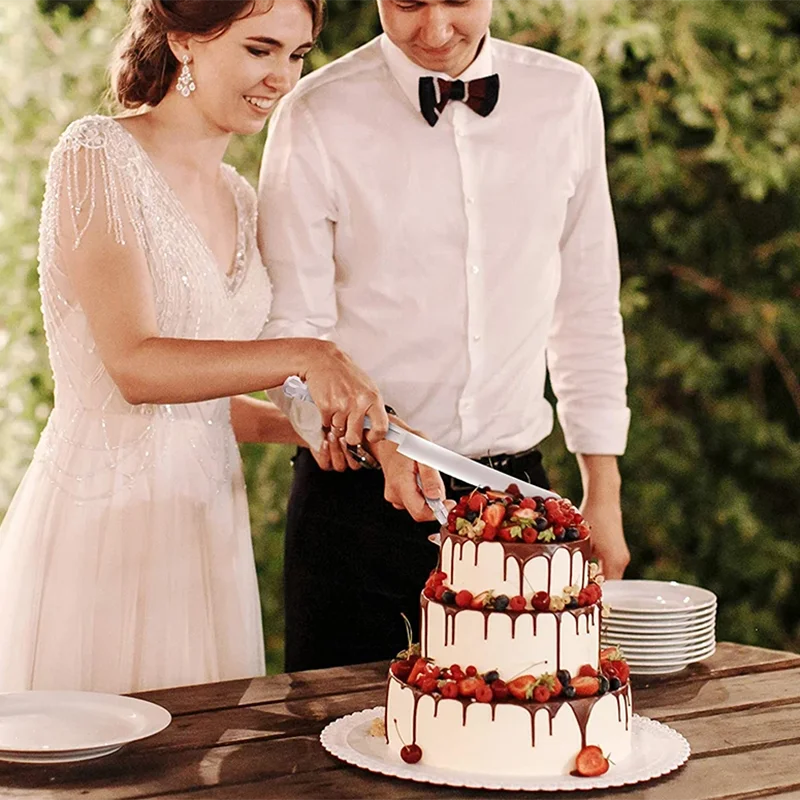 Couteau à gâteau de mariage en acier inoxydable, spatule à dessert de cuisine, outil de cuisson de tarte de fête d'anniversaire, diviseur de fromage à Pizza, accessoires de couteau