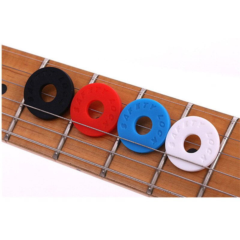 4 Pcs Guitar Strap Lock Gitaar Onderdelen & Accessoires Elektrische Houten Gitaar Locks Blokken Rubber Materiaal Basgitaar Onderdelen