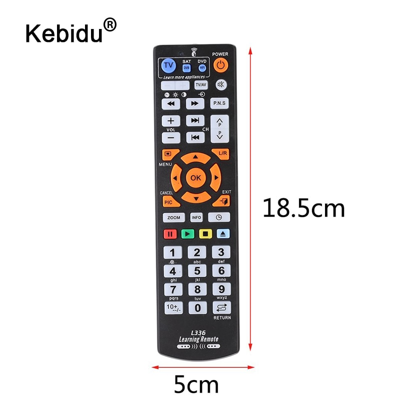 Kebidu Smart Afstandsbediening Controller Ir Afstandsbediening Met Leerfunctie Voor Tv Cbl Dvd Sat Voor L336 Tv Box