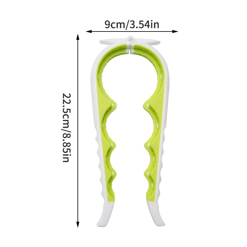 Can Opener Multi Functional Four In One Beverage Bottle Opener Cap Twister Four Position Can Opener Anti Slip Cap Twister: green