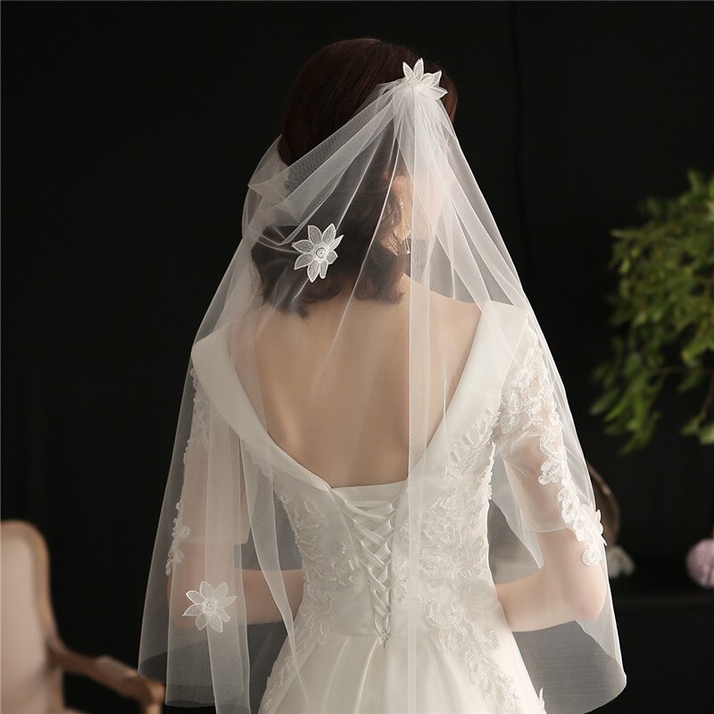 CC Haar Schleier 100% Handgemachte Luxus Hochzeit Zubehör für Braut Frauen Heiraten Kopfschmuck Schleier Mit Kämme Blume bilden DIY V649