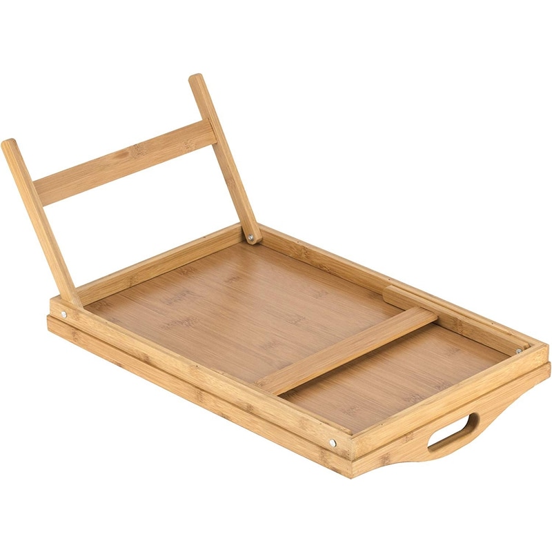 Portable Folding Table Bed Tray Table with Folding Legs and Breakfast Tray Bamboo Bed Table and Bed Tray with Legs