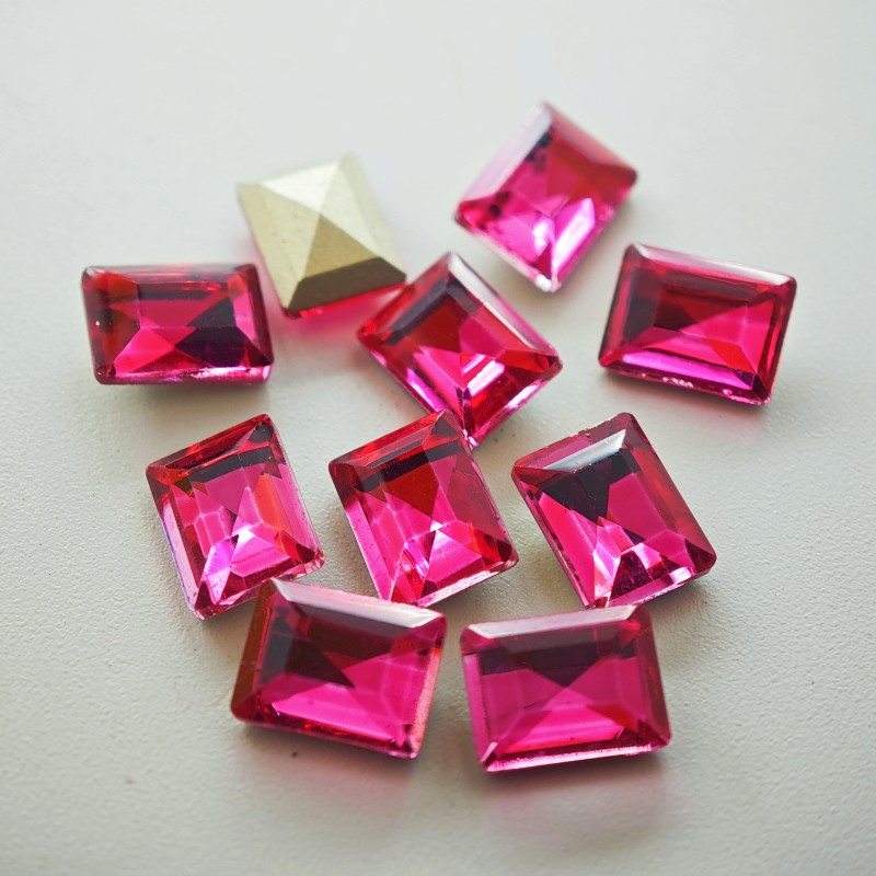 50 stuks 6x8mm rechthoekige haakse nagelaccessoires kleurrijke super glanzende K9 diamant puntige bodem onregelmatige nageldecoratie: TRANSPARENT